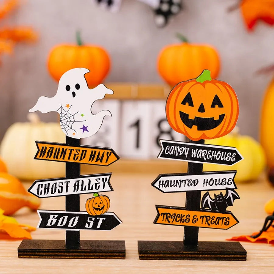 1PC Halloween Wooden Decor