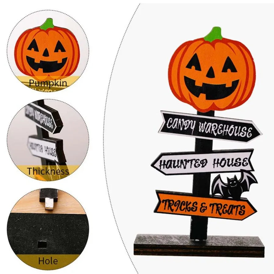 1PC Halloween Wooden Decor