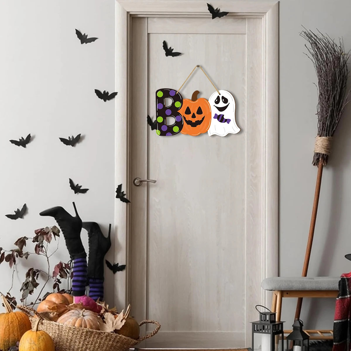 Halloween Wooden "Boo" Wall Decor