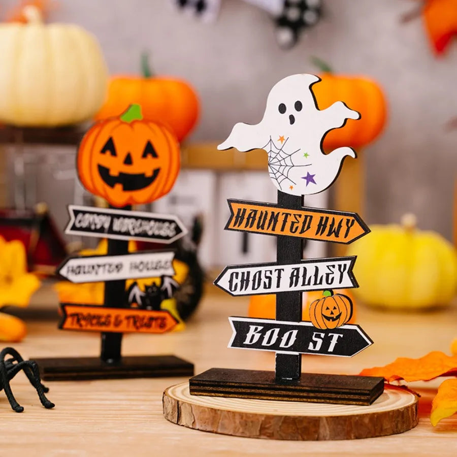 1PC Halloween Wooden Decor