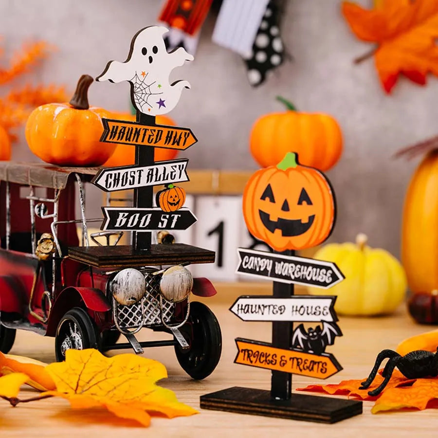 1PC Halloween Wooden Decor