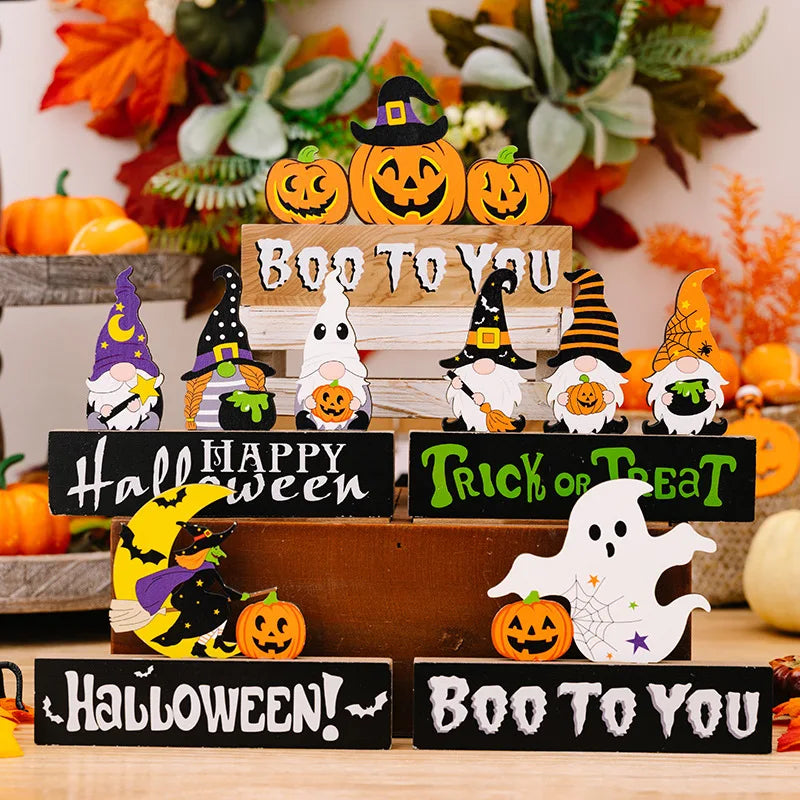 1PC Halloween Wooden Decor