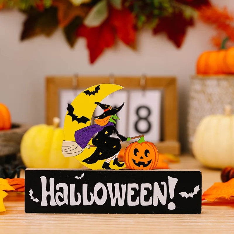 1PC Halloween Wooden Decor