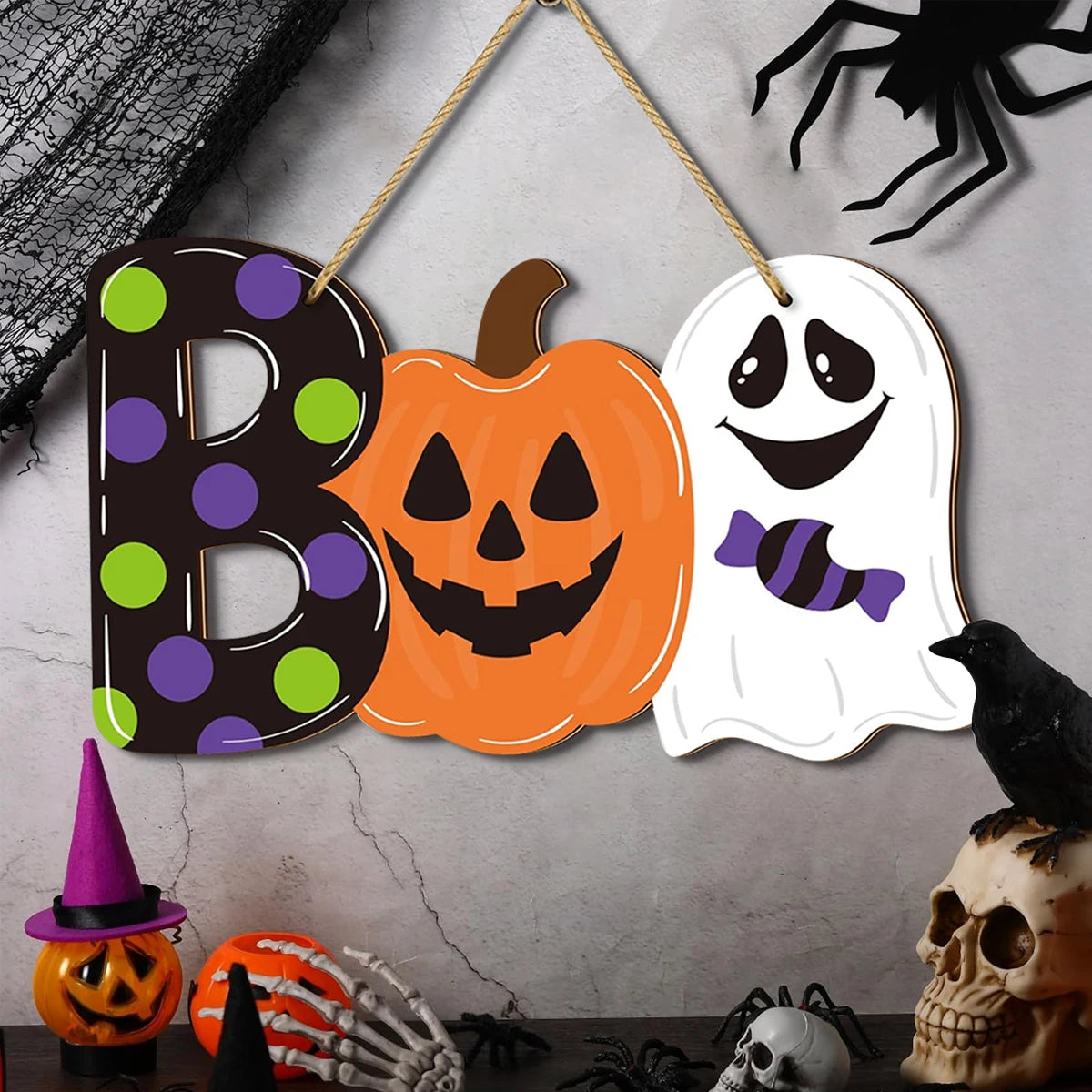Halloween Wooden "Boo" Wall Decor