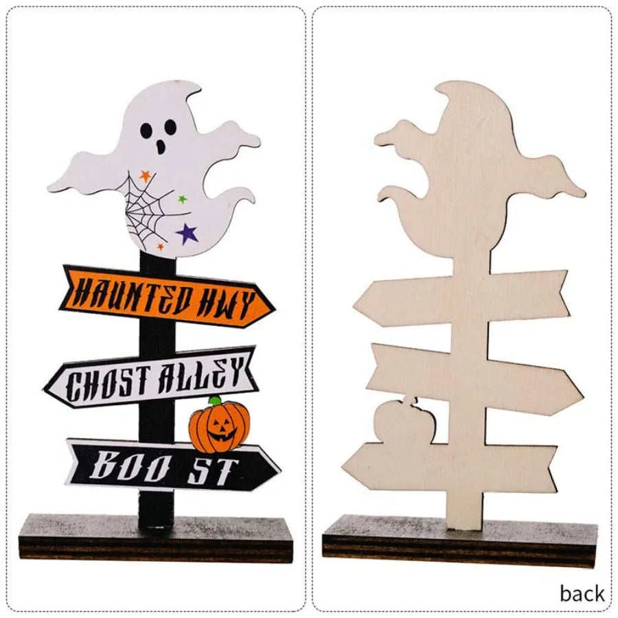 1PC Halloween Wooden Decor