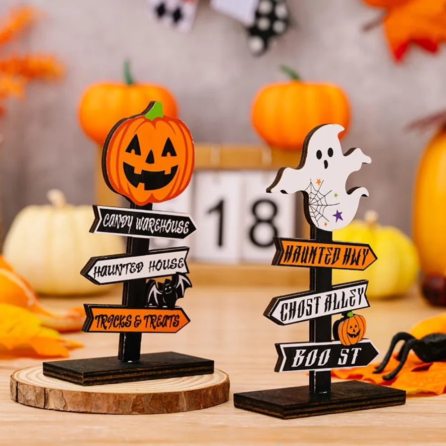 1PC Halloween Wooden Decor