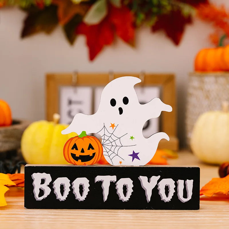 1PC Halloween Wooden Decor