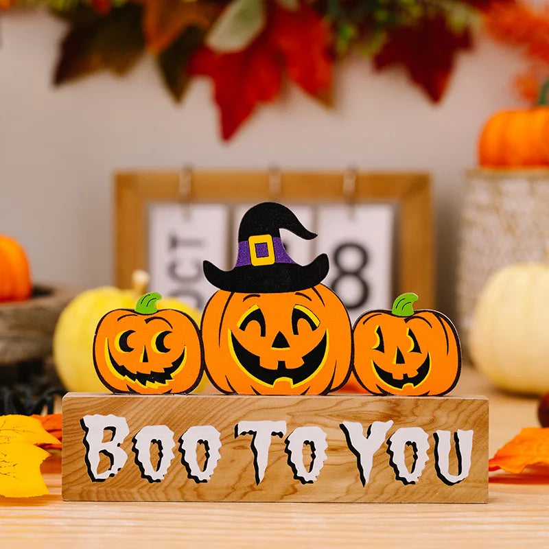 1PC Halloween Wooden Decor